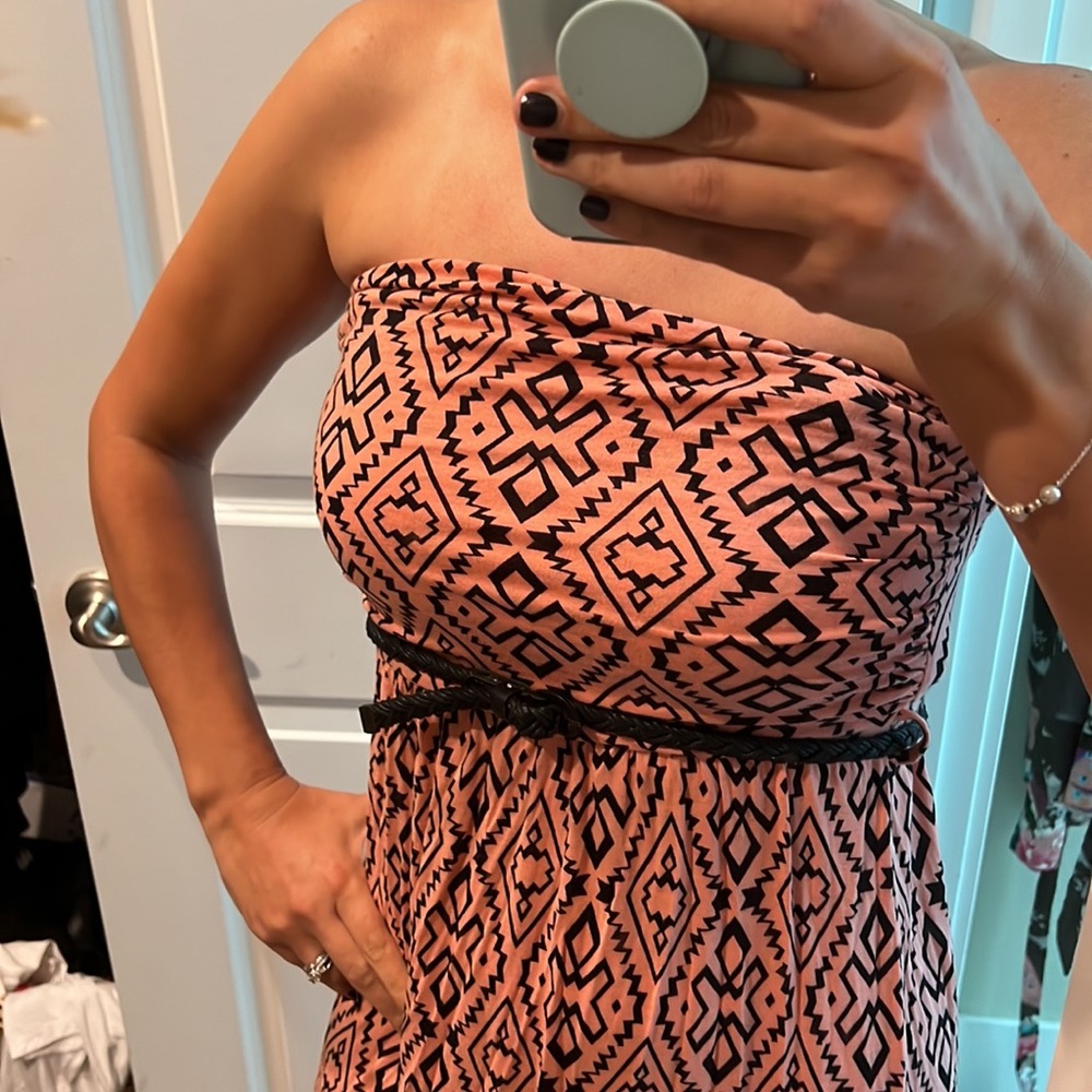 Long strapless dress
